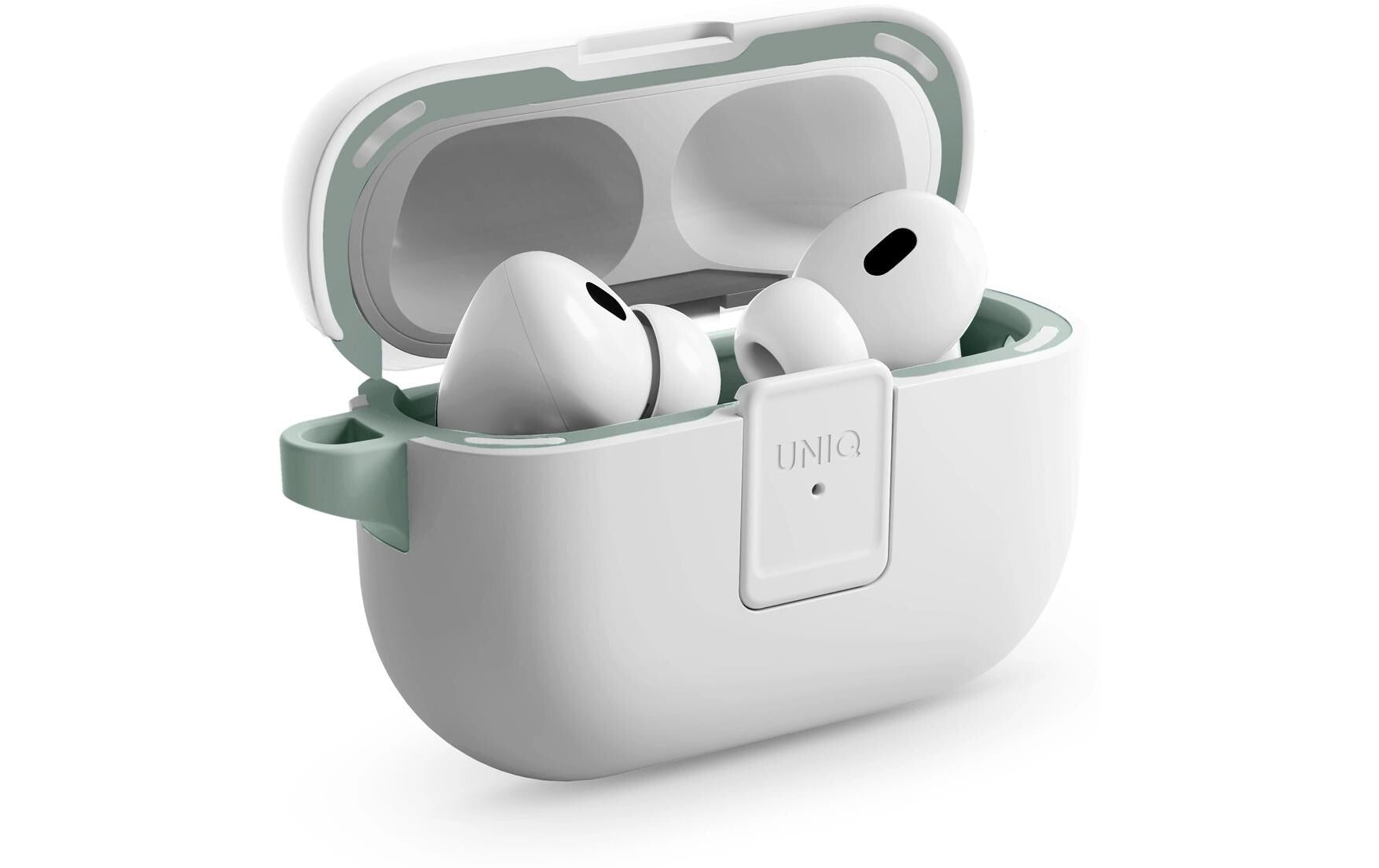 Clyde Lock Case Compatible with Airpods Pro 2nd Gen (Dove White/Soft Mint)