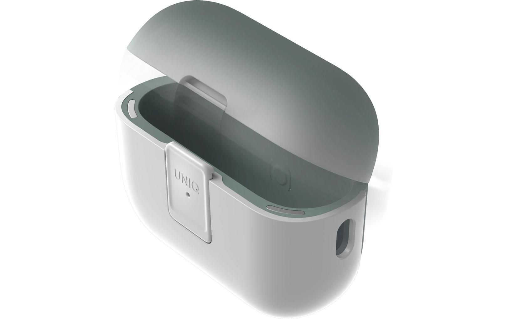 Clyde Lock Case Compatible with Airpods Pro 2nd Gen (Dove White/Soft Mint)