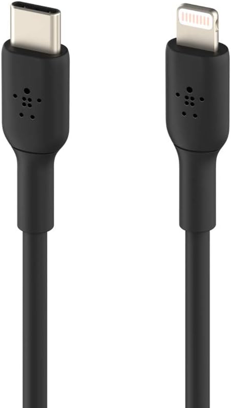 كابل Belkin Boost Charge للشحن السريع USB C إلى Lightning بطول 3.3 قدم/1 متر، أسود