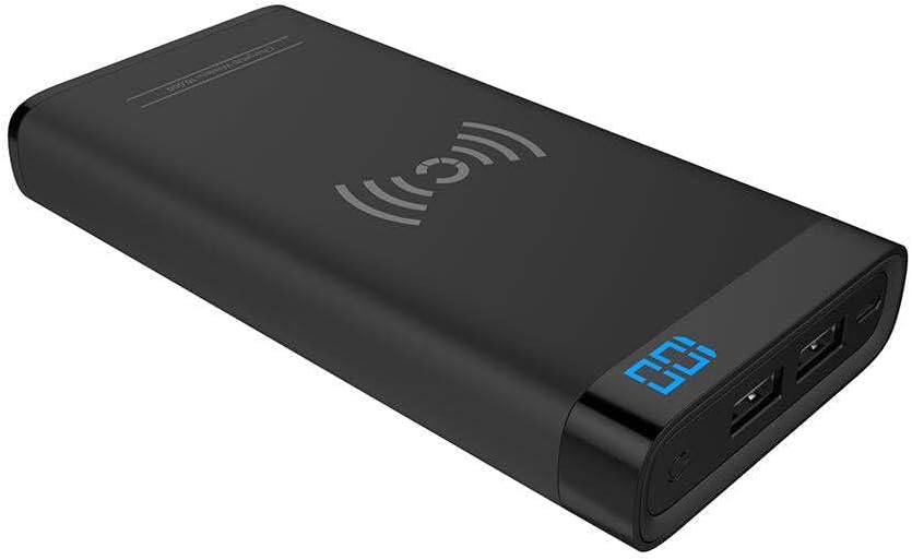 Cygnett ChargeUp Swift 10K Wireless QI Portable Power Bank - Black