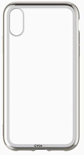 Cygnett Ozone case, Scratch resistant, Shock Absorbent soft TPU frame, Japanese Double tempered glass case, Wireless charging friendly - iPhone Xs, iPhone X - Glass Case in Silver - Glass, TPU