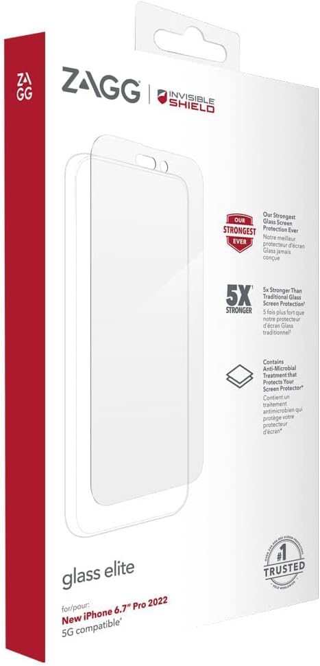 ZAGG Invisible Shield Glass-Elite Screen Protector for Apple iPhone 14 Pro Max