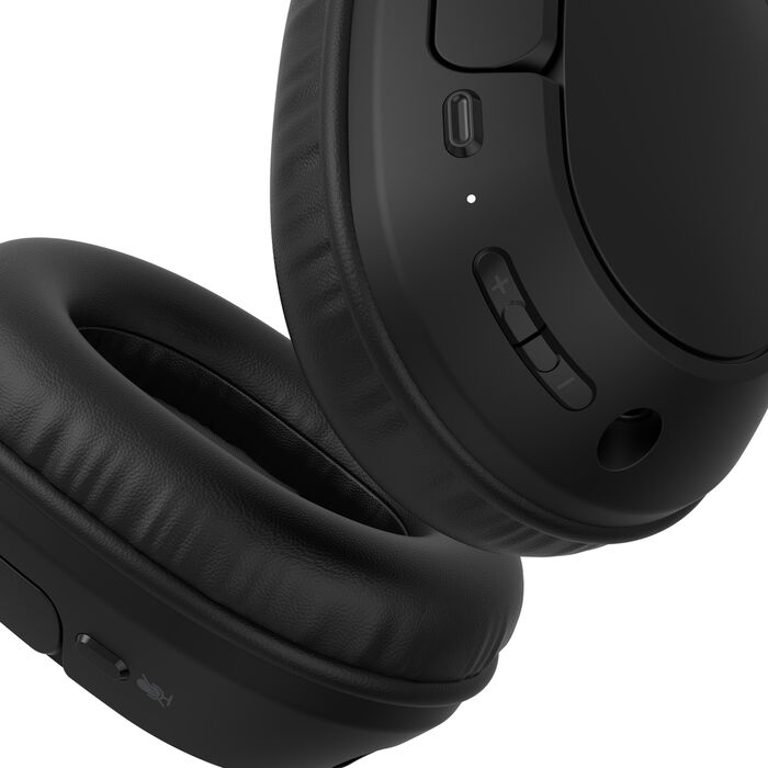 سماعات رأس لاسلكية محيطية من Belkin Sound form باللون الأسود 