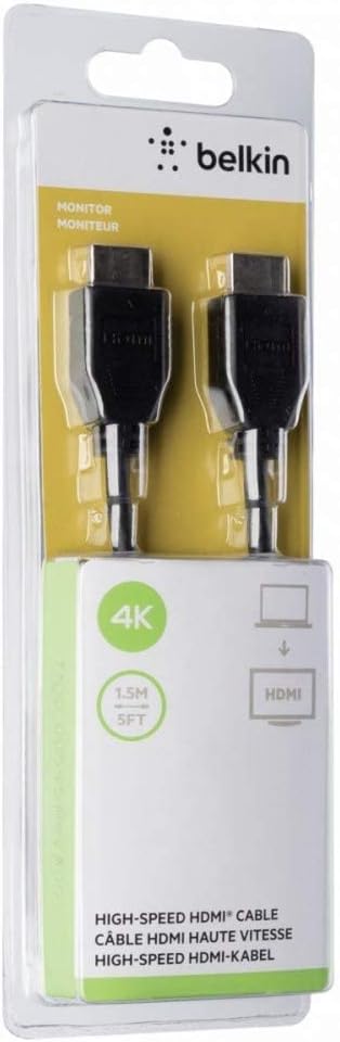Belkin High-Speed HDMI 2.0 Cable, 1.5 m/5 feet Black