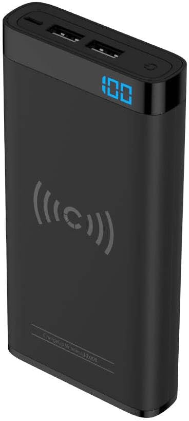 Cygnett ChargeUp Swift 10K Wireless QI Portable Power Bank - Black