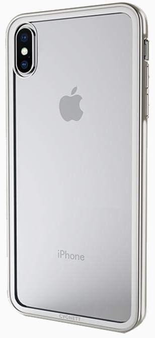 جراب Cygnett Ozone 9H الواقي المصنوع من الزجاج المقوى باللون الفضي - غطاء صلب ممتص للصدمات لهاتف iPhone Xs Max