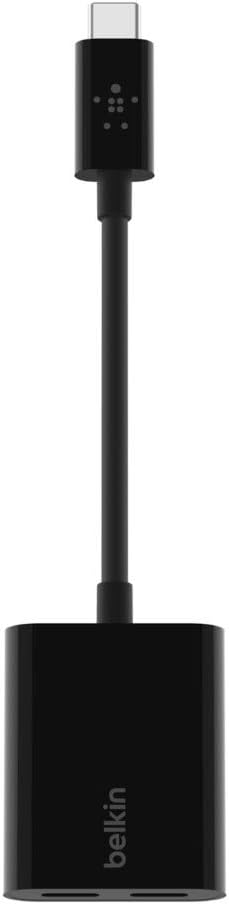 شاحن Belkin Mobile Device USB-C Audio + USB-C Adapter Indoor Black 