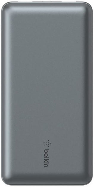 باور بانك Belkin BoostCharge سعة 20000 مللي أمبير/ساعة وقوة 15 وات - رمادي