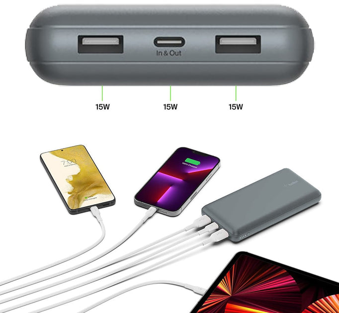 Belkin BoostCharge Power Bank 20000 mAh 15 W Gray