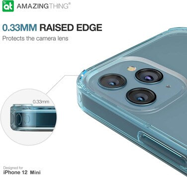 Amazing Thing OUTRE Drop Proof Anti Microbial designed for iPhone 12 Mini case/cover (5.4 inch) - Alaskan Blue