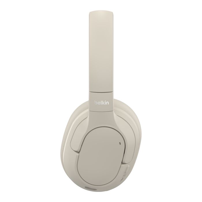 سماعات رأس Belkin Noise Cancelling Over-Ear باللون الأبيض 