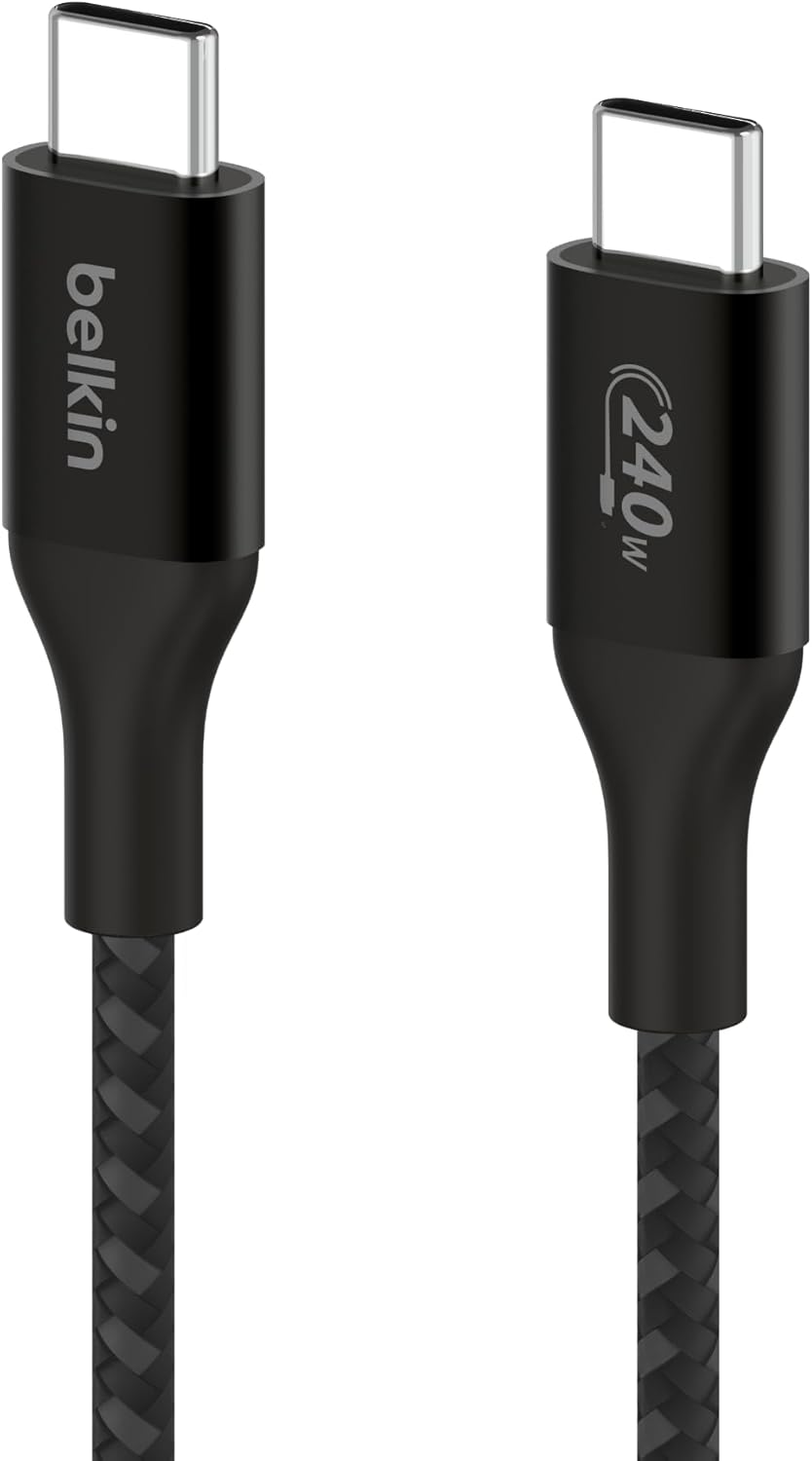 Belkin Boost Charge USB C to USB C Cable, 3.3ft, 240W 1M Type C Charger Black
