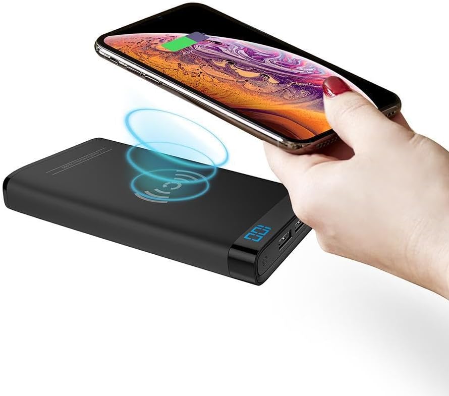 Cygnett ChargeUp Swift 10K Wireless QI Portable Power Bank - Black