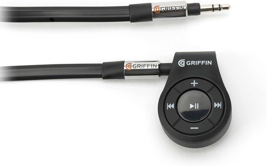 محول سماعة الرأس بلوتوث Griffin iTrip Clip مع عناصر تحكم - العب وتحكم وتحدث على هاتفك الذكي بدون أسلاك 