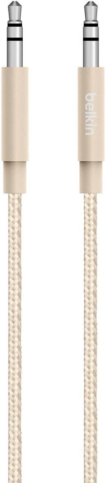 Belkin MIXIT Metallic 3.5mm to 3.5mm 1.2M AUX Cable- AV10164bt04-GLD