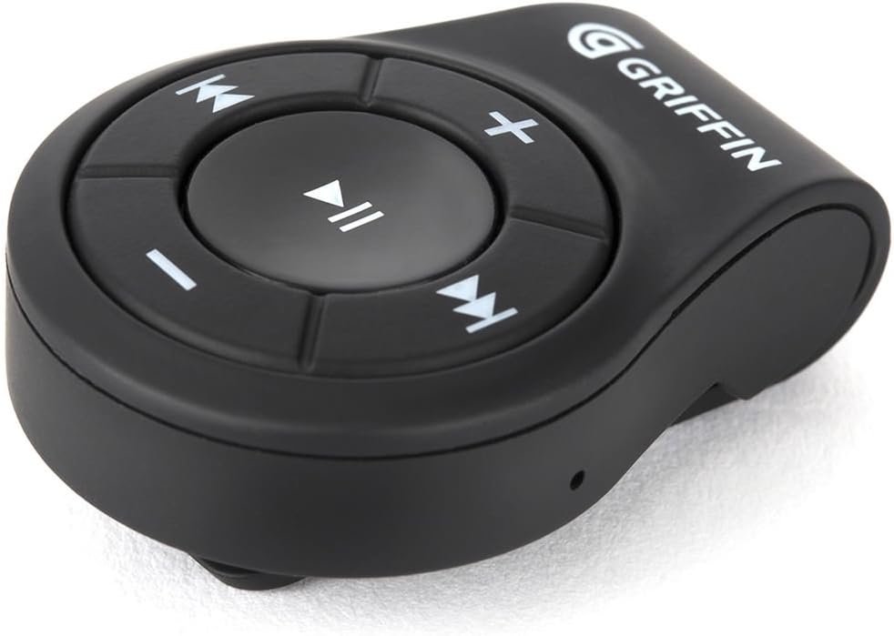 محول سماعة الرأس بلوتوث Griffin iTrip Clip مع عناصر تحكم - العب وتحكم وتحدث على هاتفك الذكي بدون أسلاك 
