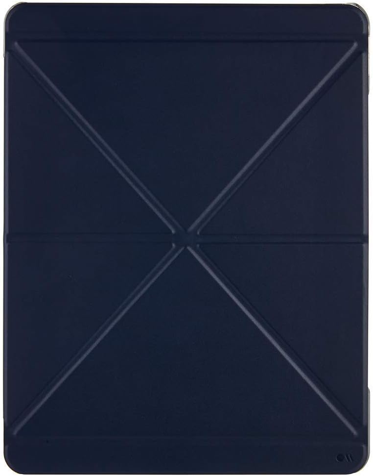 Case-Mate iPad Pro Multi Stand Folio Case - Leather Origami Design w/ 360 Protection, Transparent Back w/Multiple Viewing Mode, Auto Sleep/Wake (10.2-inch, Navy Blue)
