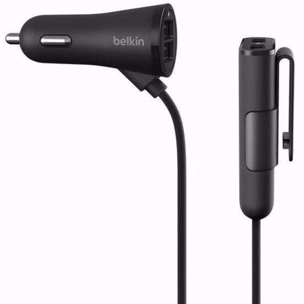شاحن سيارة Belkin Road Rockstar F8M935bt06-BLK لأجهزة Apple iPhone وiPad (أسود) 