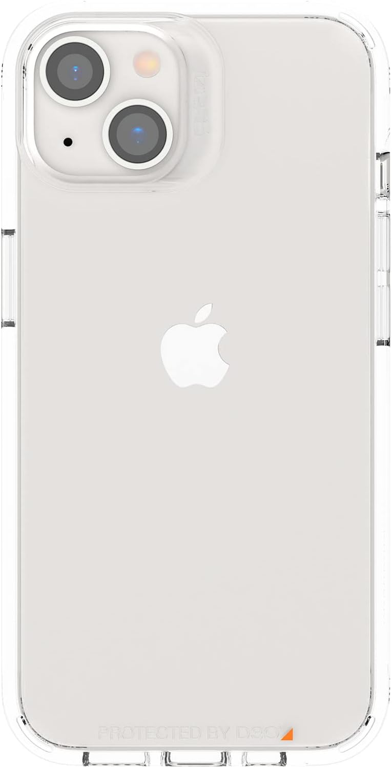 Gear4 ZAGG Crystal Palace Clear Case with Advanced Impact Protection [ Approved by D3O ], Slim, Tough Design for Apple iPhone 13 – Clear