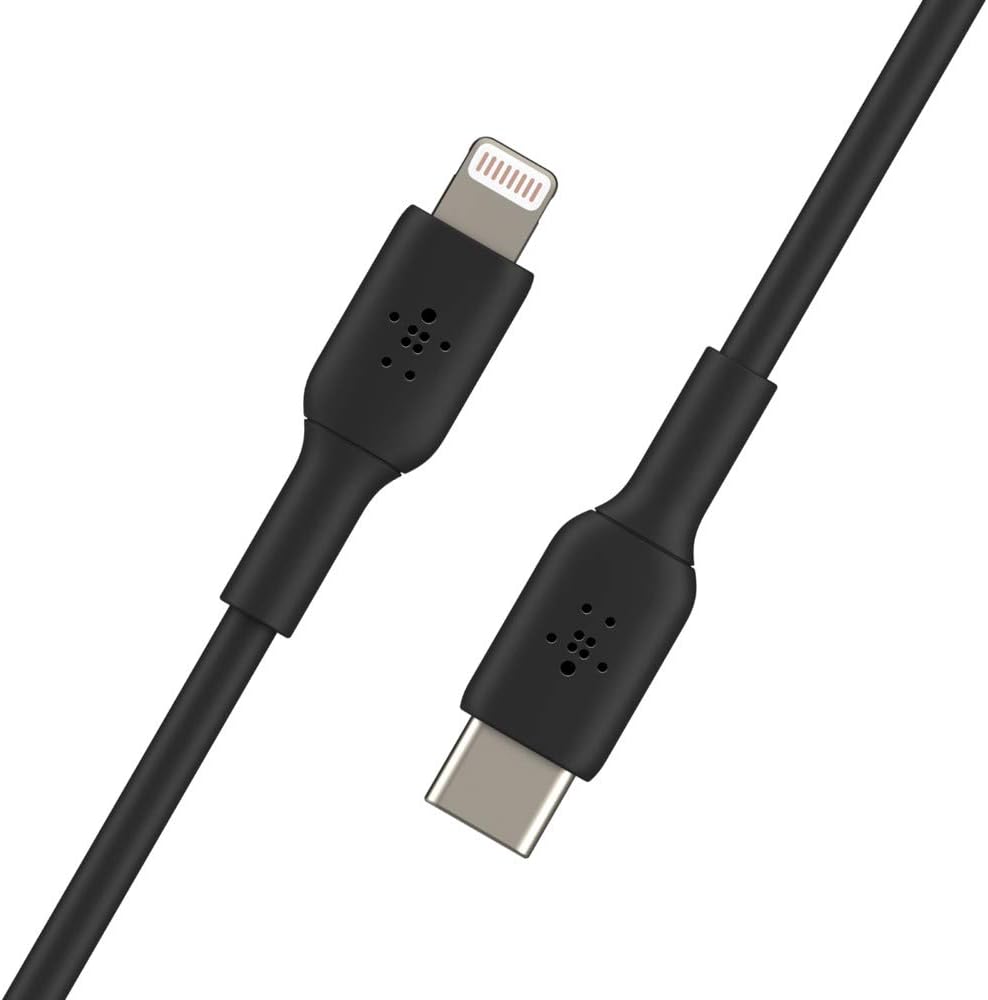 كابل Belkin Boost Charge للشحن السريع USB C إلى Lightning بطول 3.3 قدم/1 متر، أسود