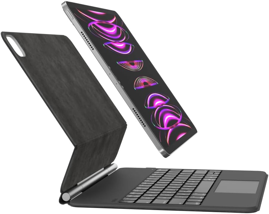 Belkin Pro iPad Keyboard Case with Magnetic Stand, Arabic/English Backlit Keyboard Black
