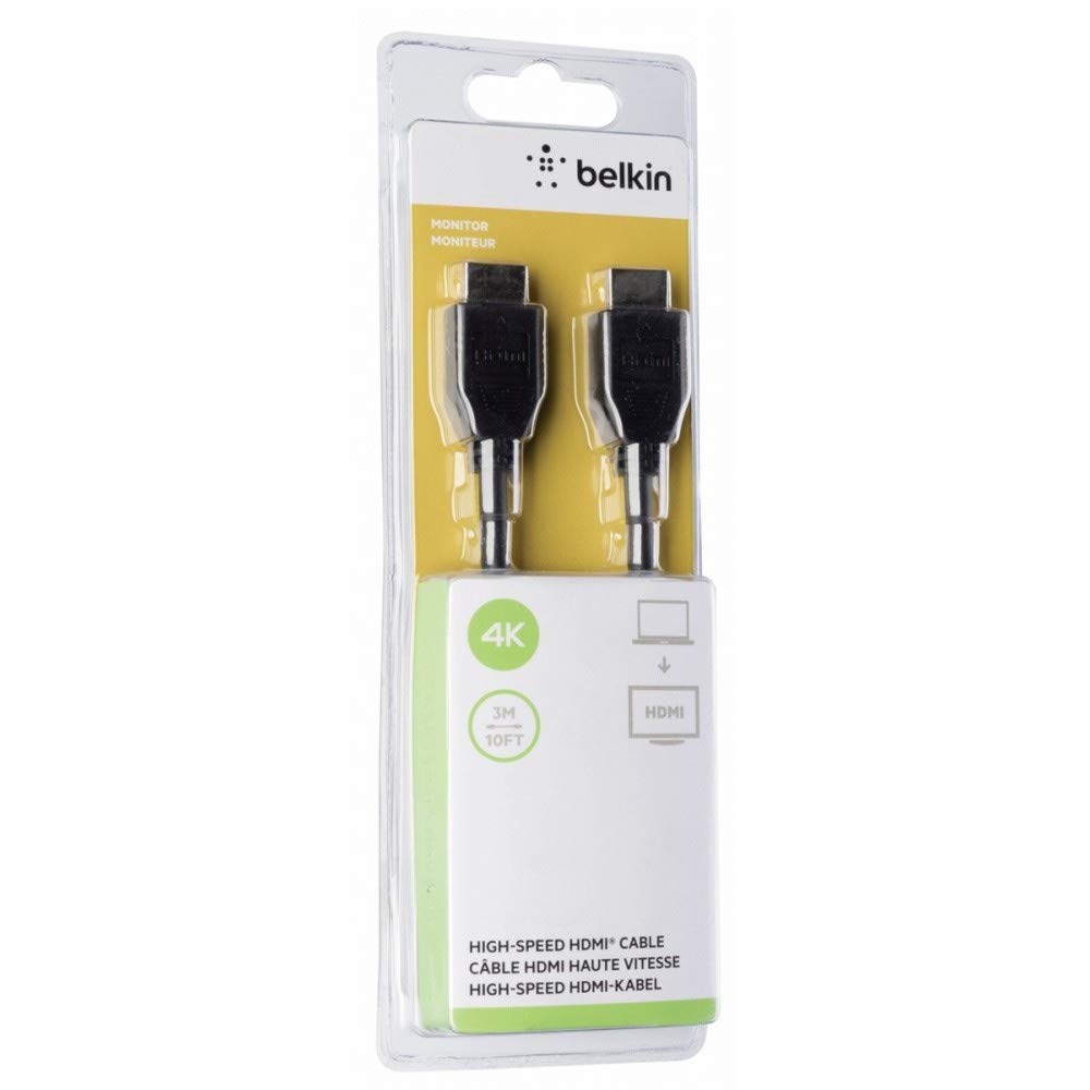 كابل الصوت والفيديو القياسي Belkin HDMI® متوافق مع 4K/Ultra HD كابل HDMI القياسي 3 متر أسود