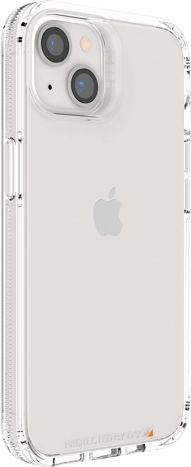Gear4 ZAGG Crystal Palace Clear Case with Advanced Impact Protection [ Approved by D3O ], Slim, Tough Design for Apple iPhone 13 – Clear