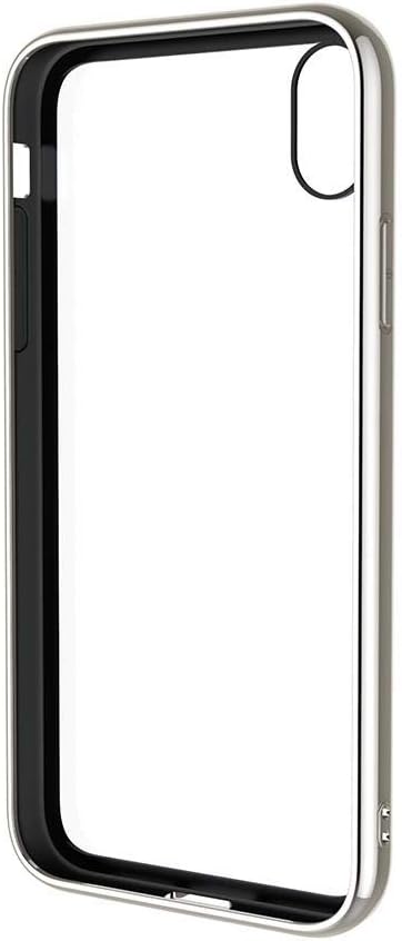 Cygnett Ozone case, Scratch resistant, Shock Absorbent soft TPU frame, Japanese Double tempered glass case, Wireless charging friendly - iPhone Xs, iPhone X - Glass Case in Silver - Glass, TPU