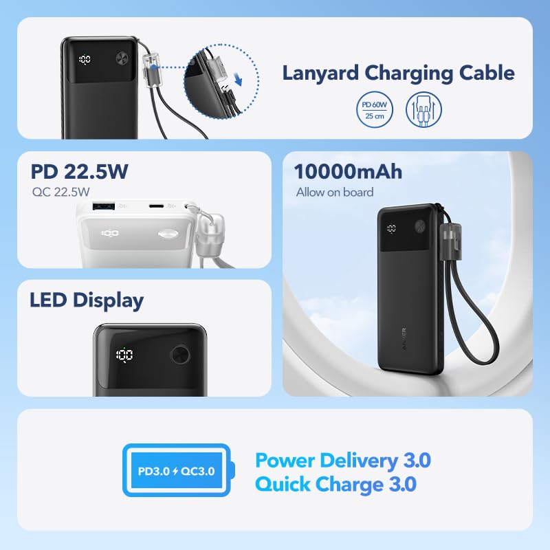 Anker Power Bank (10000Mah 22.5W) Black