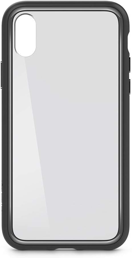 جراب Belkin SheerForce Elite الشفاف المقاوم للخدش لهاتف iPhone X، واقي ومقاوم للسقوط - شفاف/أسود