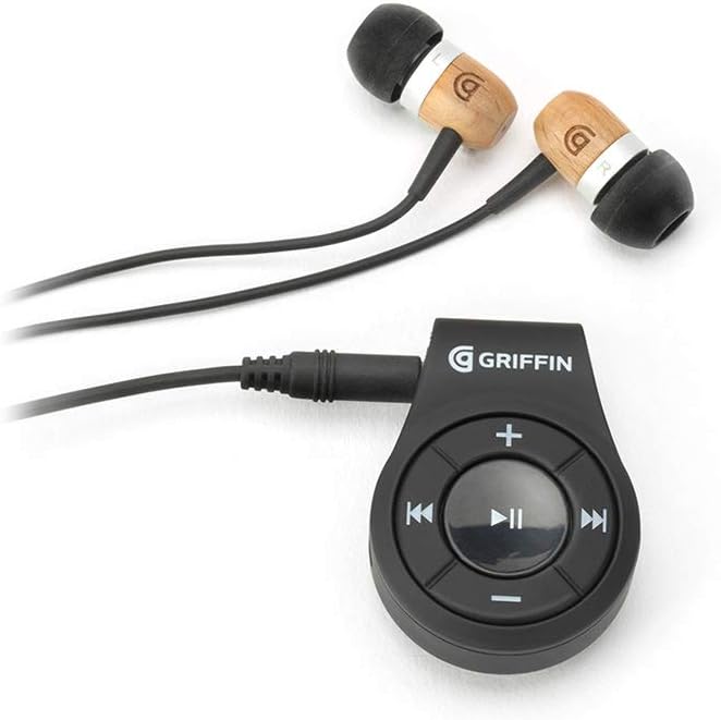 محول سماعة الرأس بلوتوث Griffin iTrip Clip مع عناصر تحكم - العب وتحكم وتحدث على هاتفك الذكي بدون أسلاك 