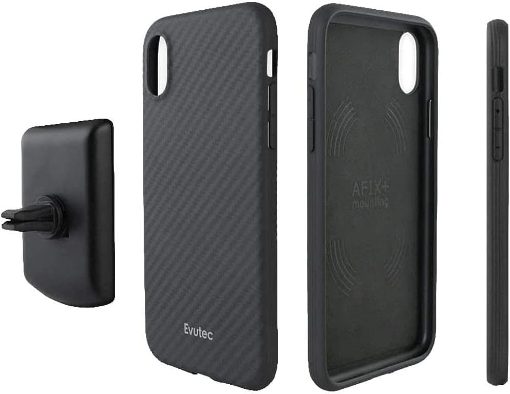 Evutec aer karbon with afix for iphone x xs black