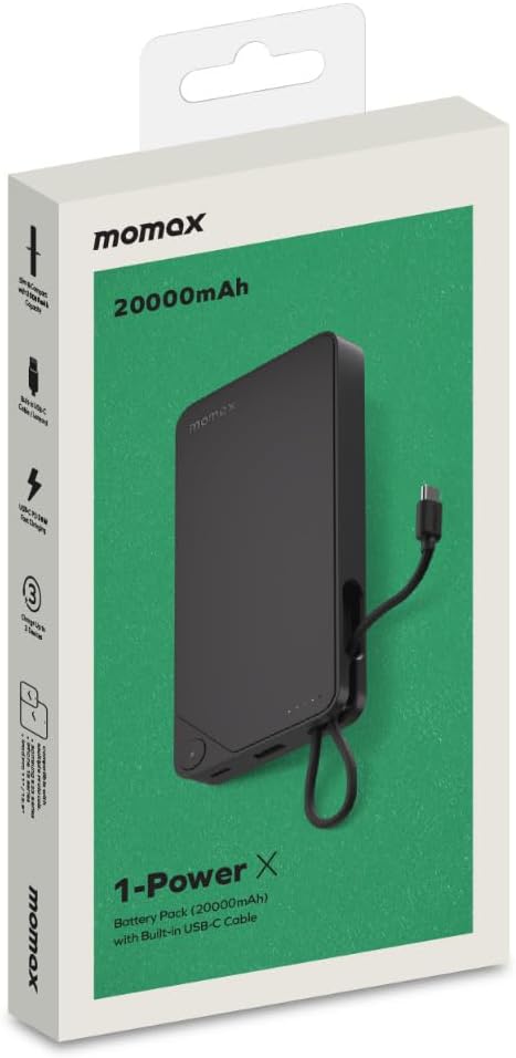 Momax 1-Power X1 20000 mAh Powerbank - Black