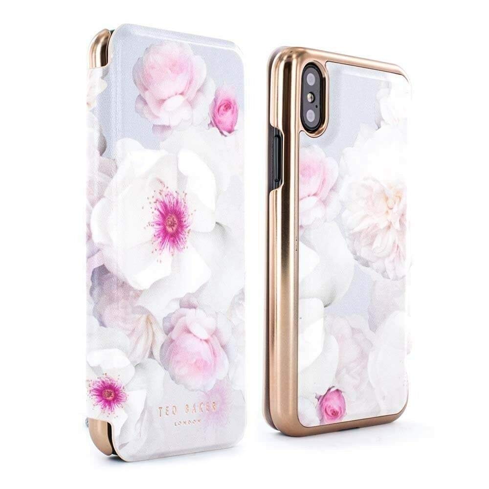 Ted Baker - Mirror Folio Case for iPhone X NALIBISE - Chelsea Grey