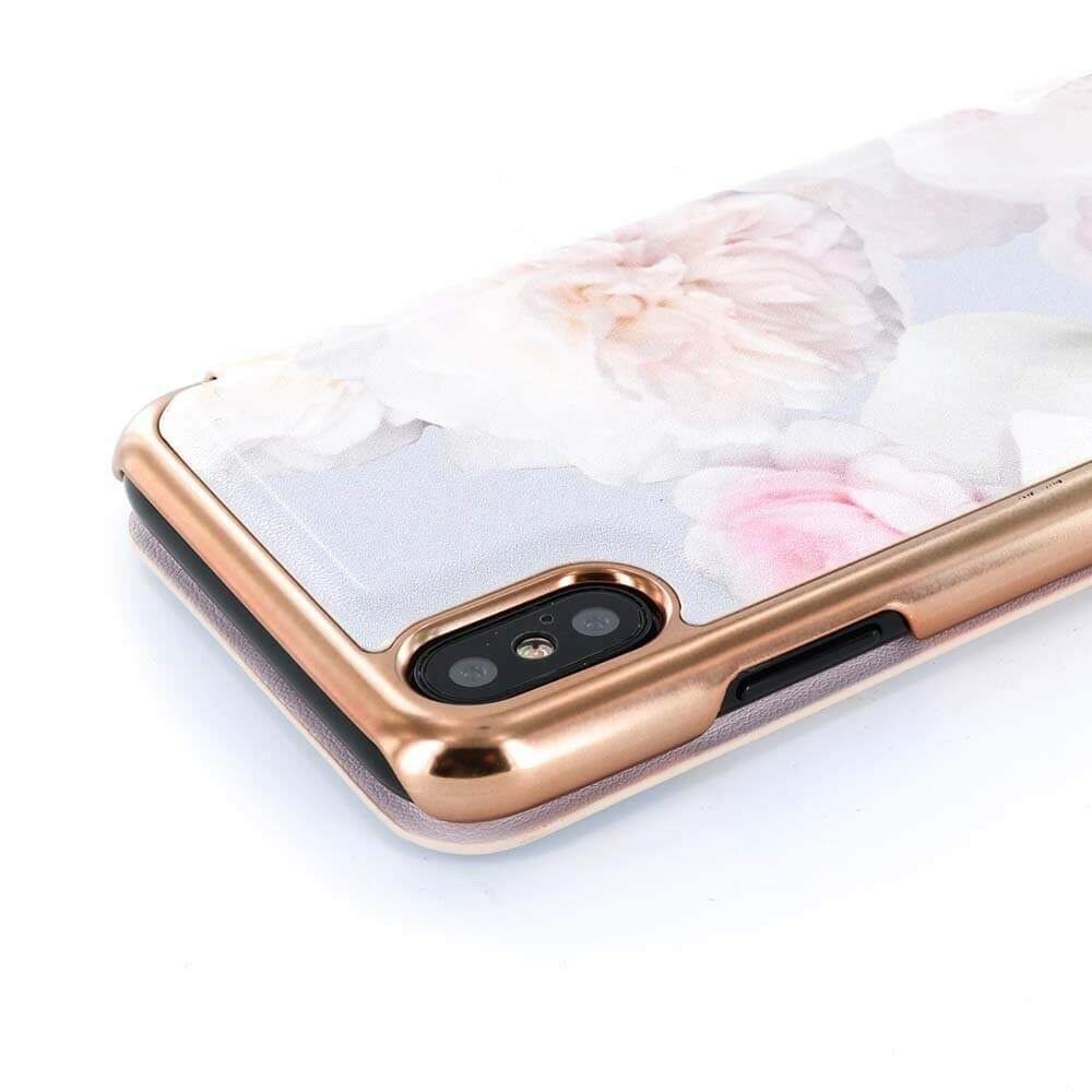 Ted Baker - Mirror Folio Case for iPhone X NALIBISE - Chelsea Grey