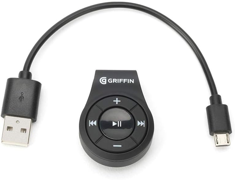 محول سماعة الرأس بلوتوث Griffin iTrip Clip مع عناصر تحكم - العب وتحكم وتحدث على هاتفك الذكي بدون أسلاك 
