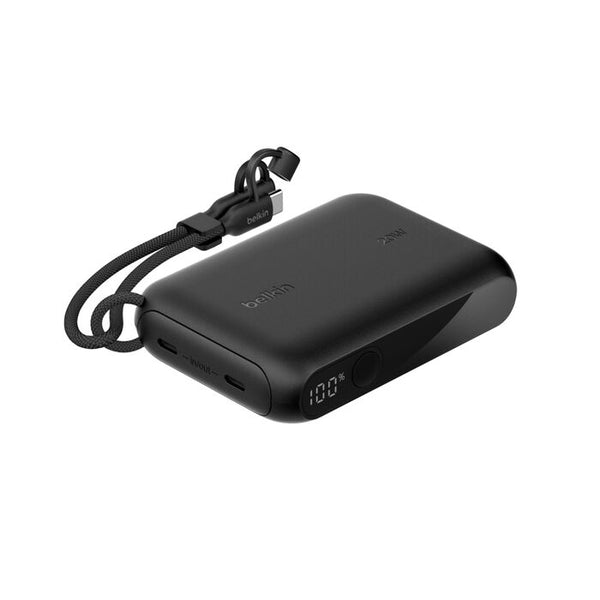 باور بانك Belkin Boost Charge 10K مع شاشة عرض باللون الأسود 