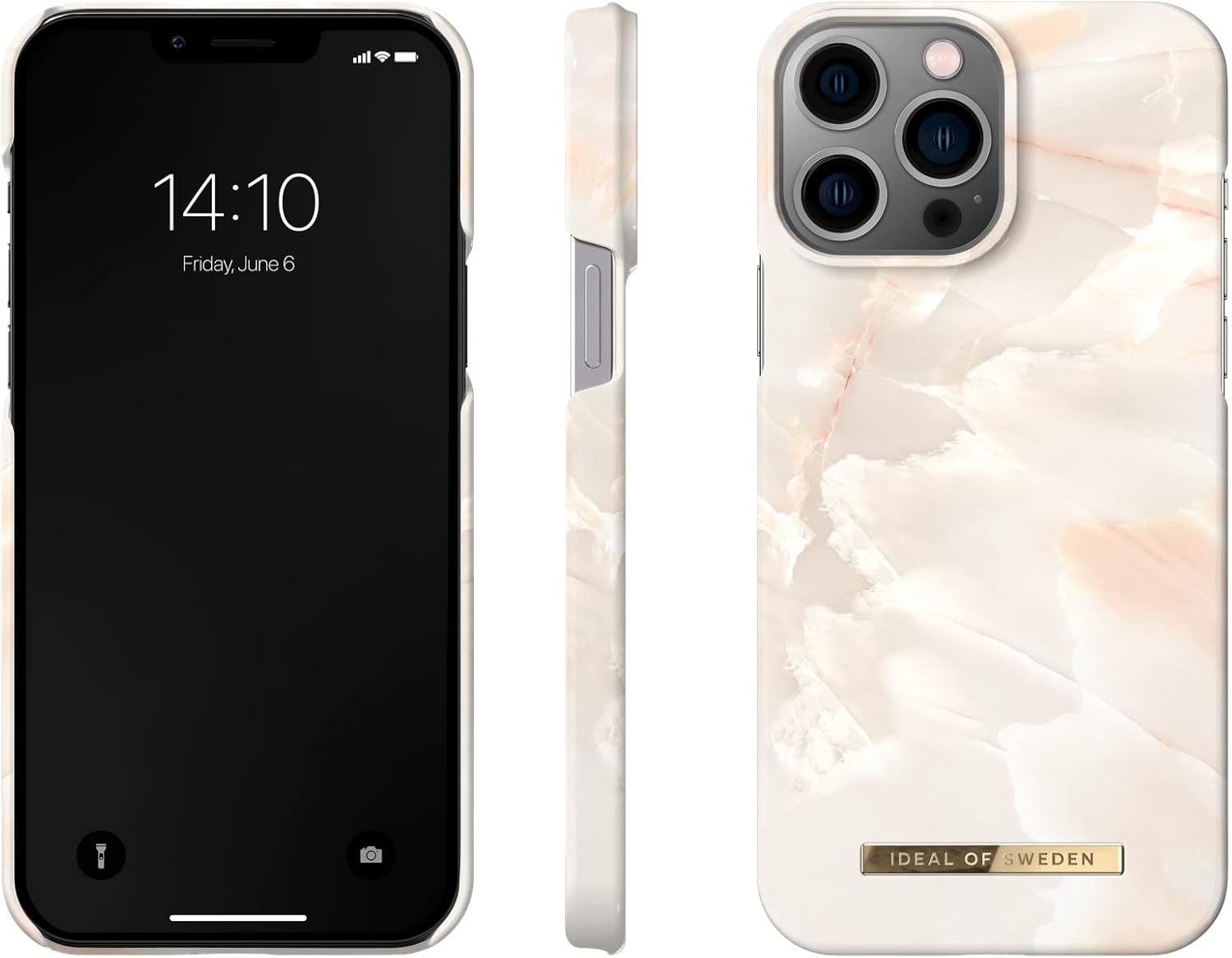 iDeal Of Sweden iPhone 13 Pro Max Case (Pink Pearl Marble)