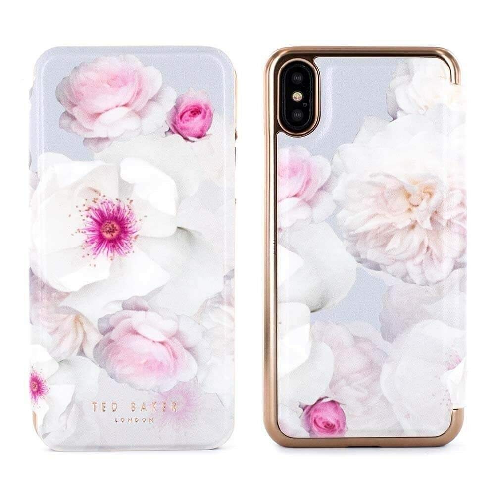 Ted Baker - Mirror Folio Case for iPhone X NALIBISE - Chelsea Grey