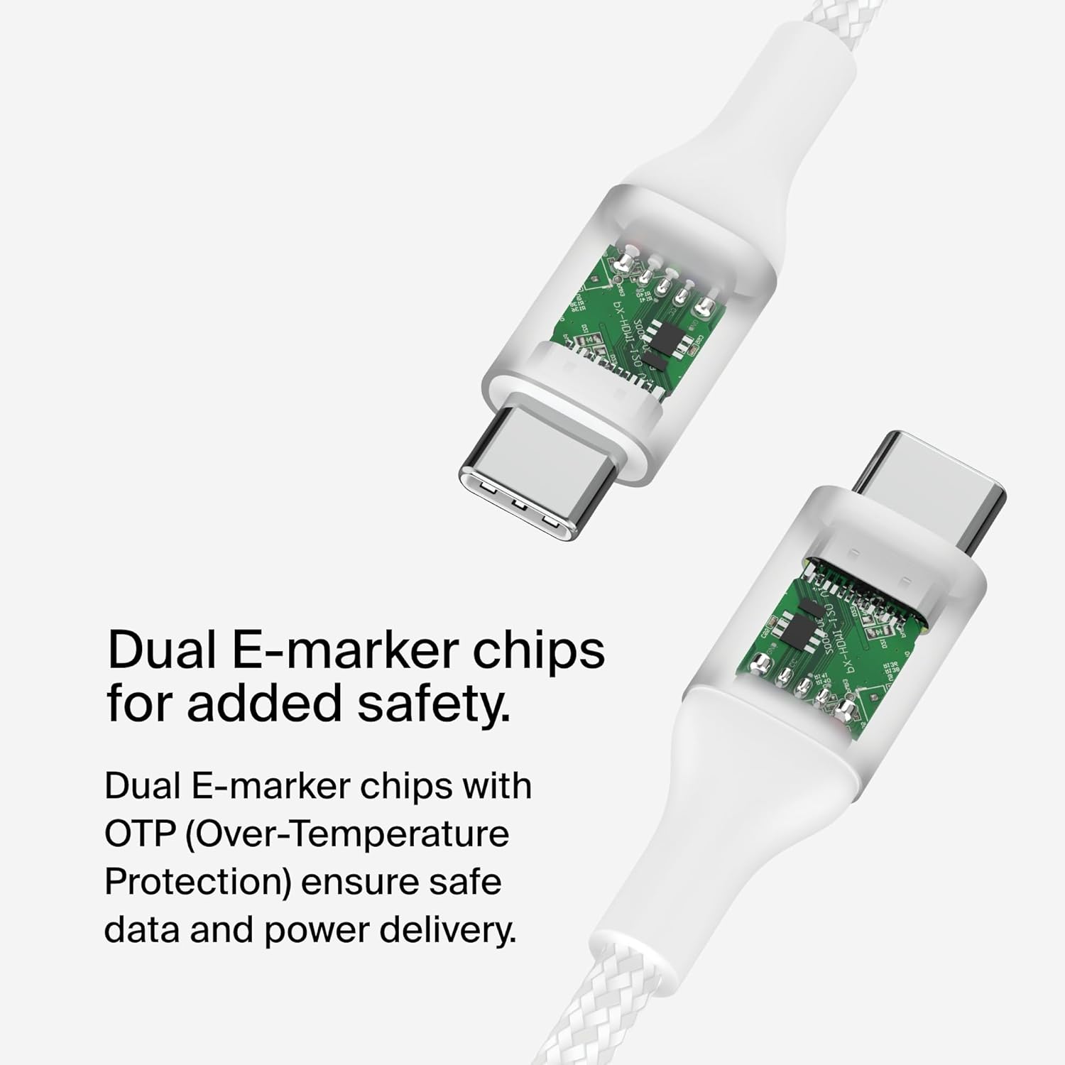 Belkin Boost Charge USB C to USB C Cable, 3.3ft, 240W 1m Type C Charger White