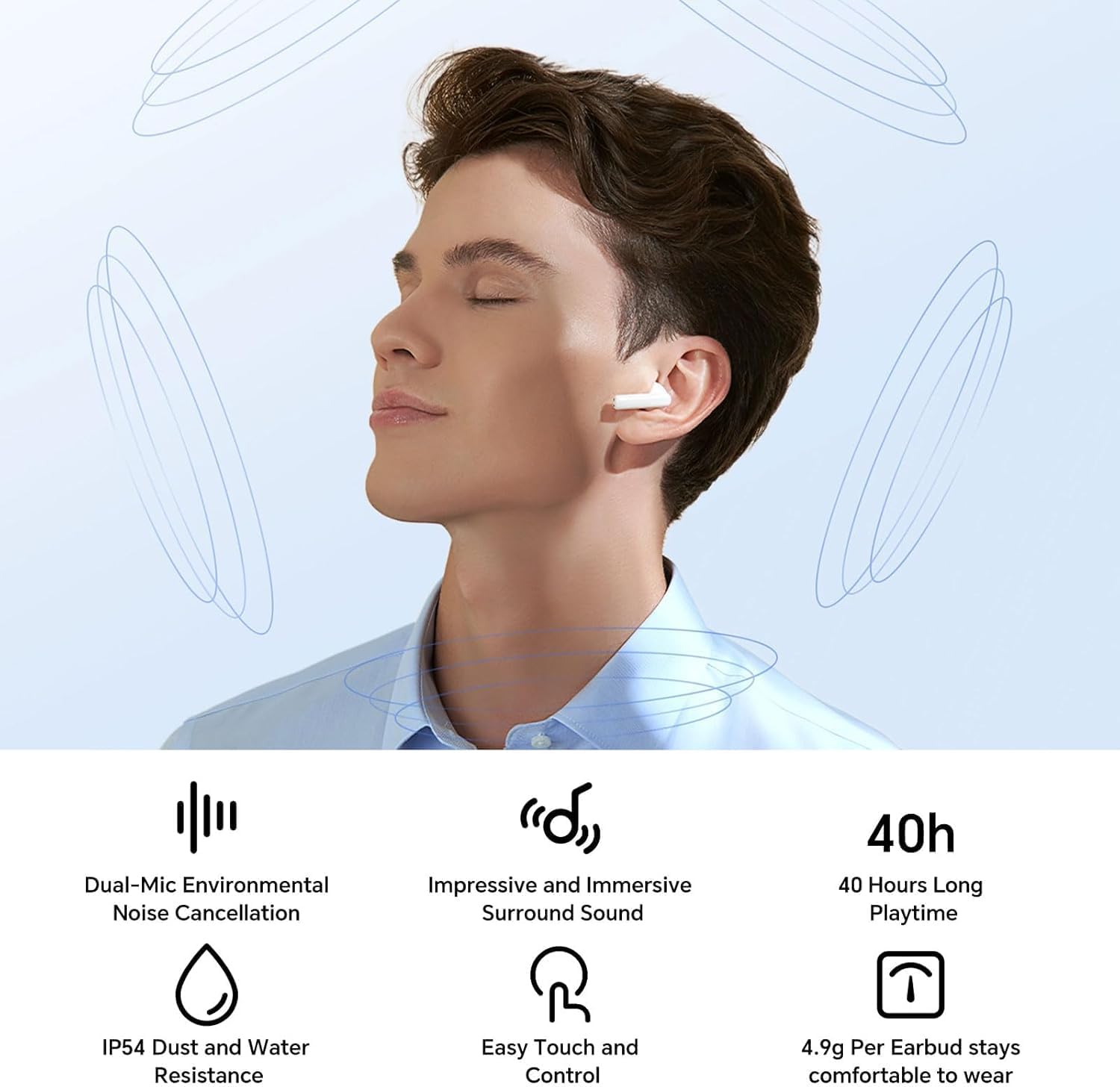 Honor Choice Earbuds X7i Headphone - White