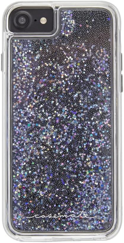 Case-Mate - iPhone 7 Case - Waterfall - Cascading Liquid Glitter - for iPhone 7 / 6s / 6 - Black