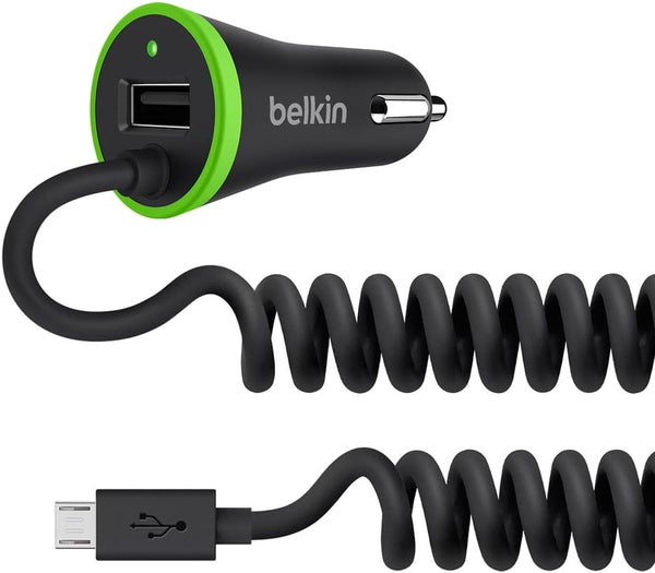 Belkin Boost-Up Micro USB Car Charger w/USB Port Black 17 Watt 3.4 Amp
