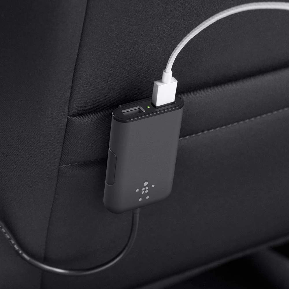 شاحن سيارة Belkin Road Rockstar F8M935bt06-BLK لأجهزة Apple iPhone وiPad (أسود) 