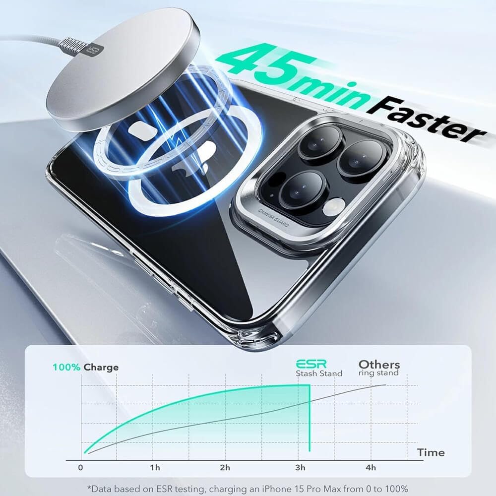 ESR Classic Kickstand Halo Lock MagSafe Case for Apple iPhone 16 Pro Clear