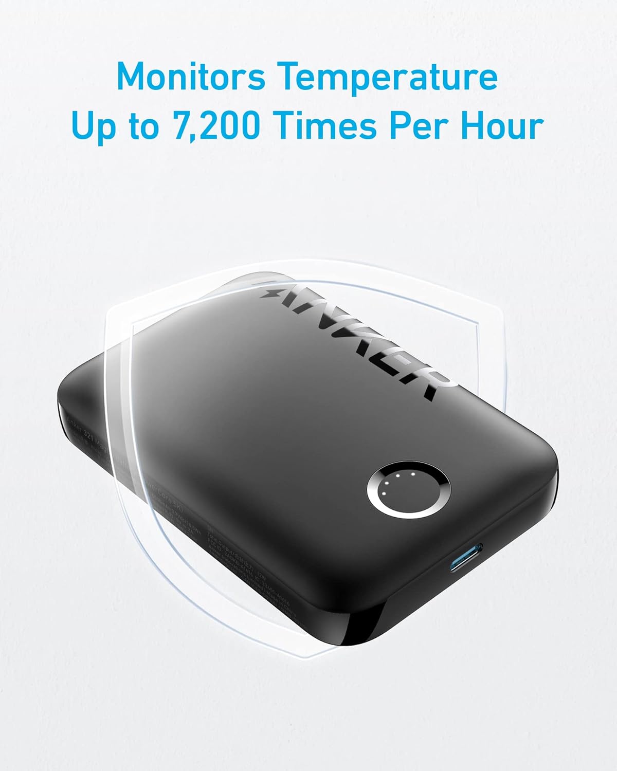 Anker 321 MagGo Battery (PowerCore Magnetic 5K), 5,000mAh Magnetic Wireless Portable Charger, Compatible with iPhone 15/15 Plus/15 Pro/15 Pro Max, iPhone 14/13/12 Series（Black