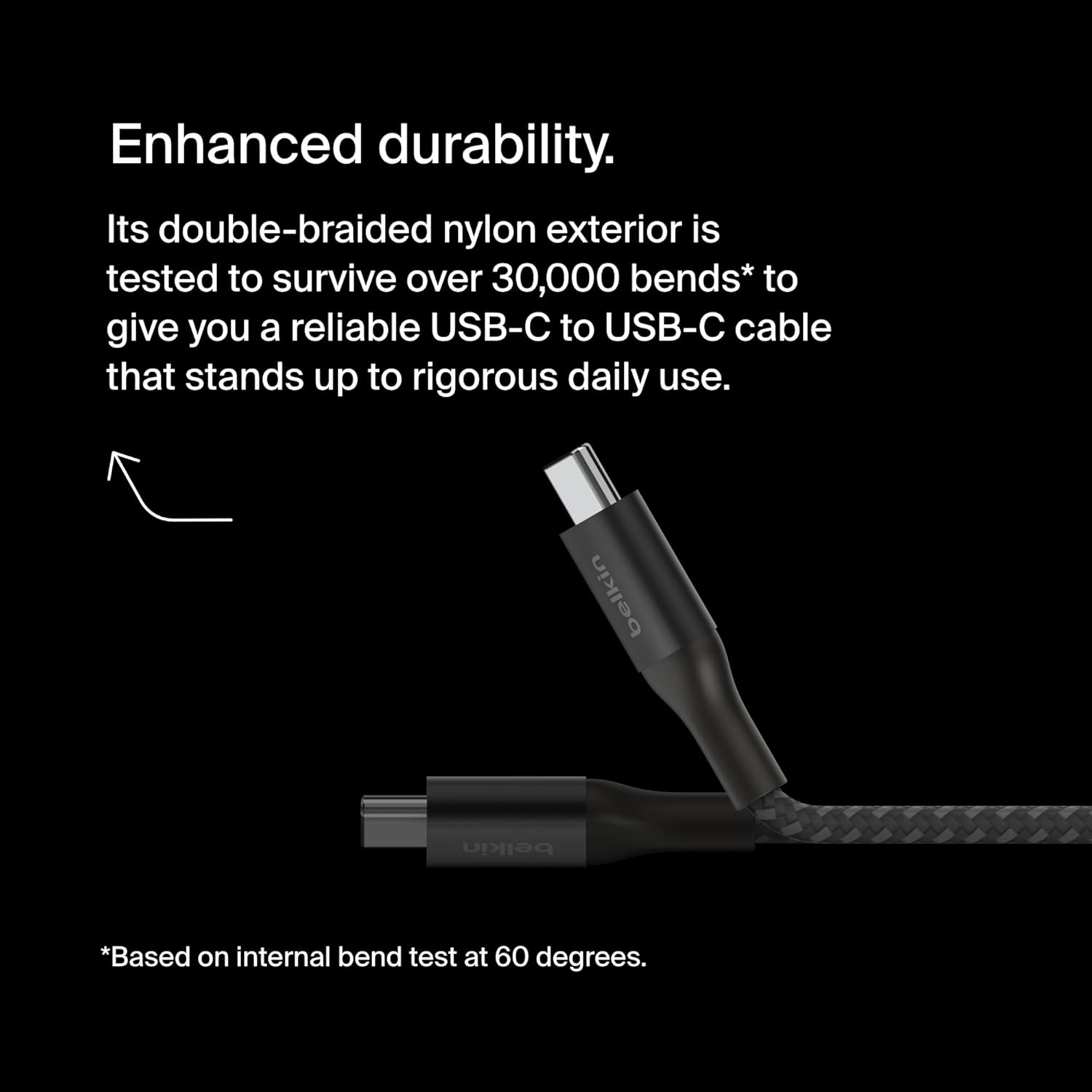 Belkin Boost Charge USB C to USB C Cable, 3.3ft, 240W 1M Type C Charger Black