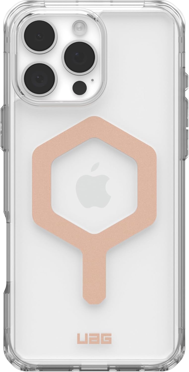 UAG iPhone 16 Pro Max Case 6.9" Plyo - Rugged Shockproof Clear, Ice/Rose Gold