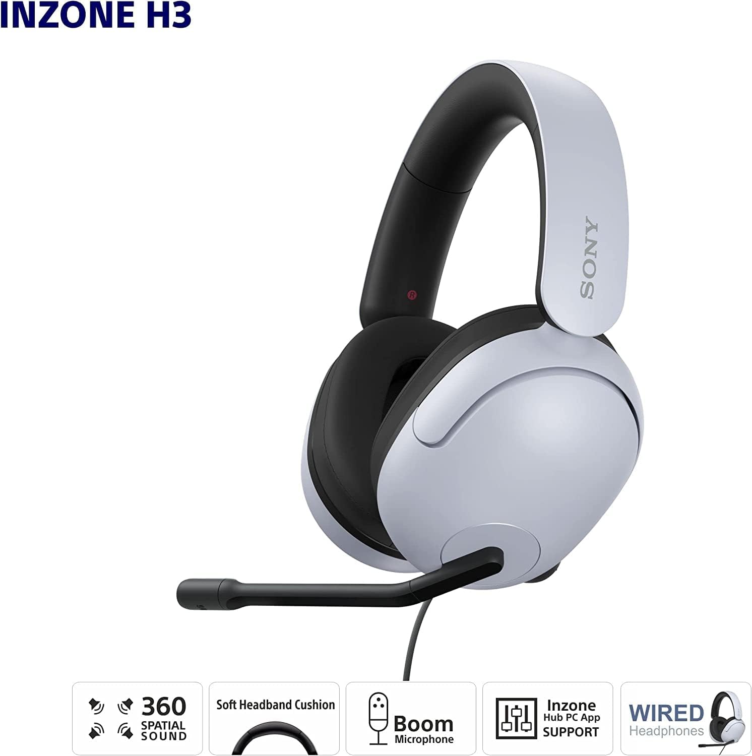 Sony INZONE H3 Wired Gaming Headset Over-ear Headphones - MDR-G300