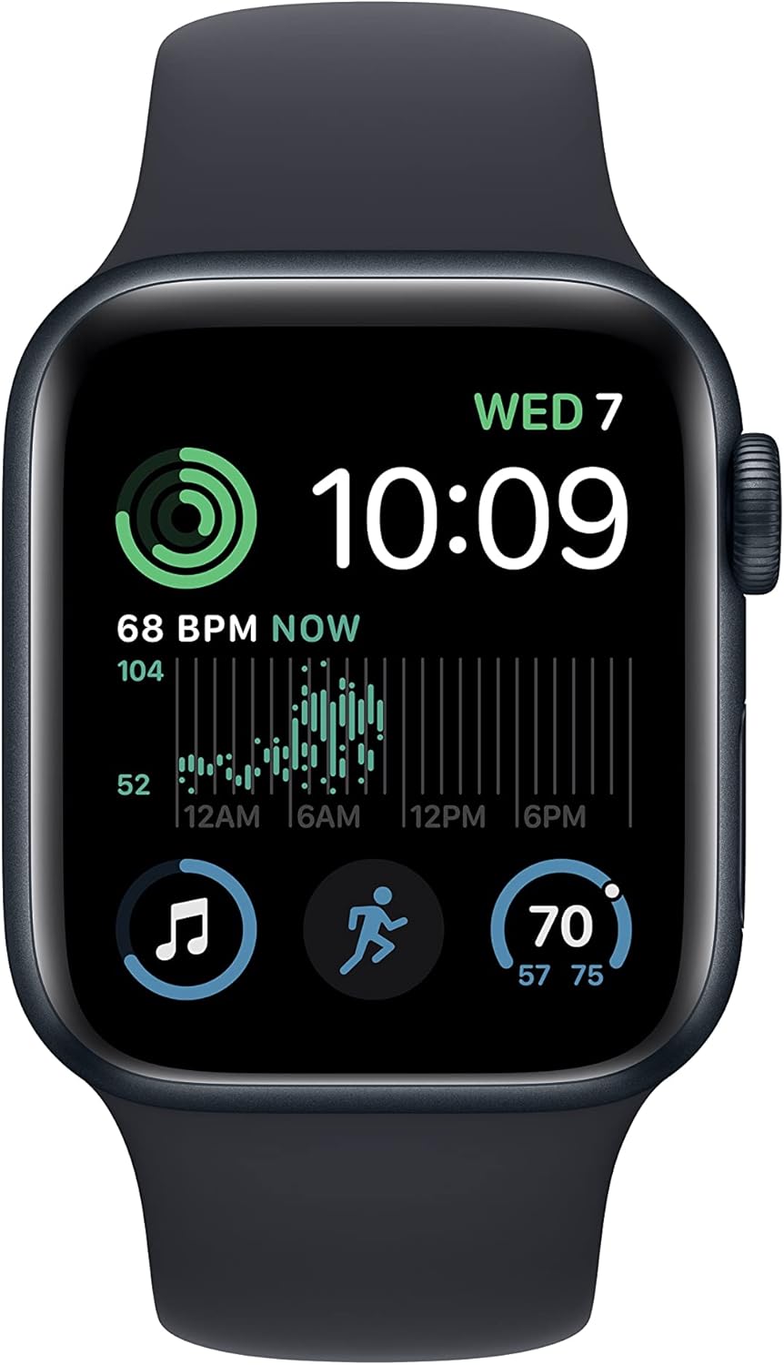 Apple Watch SE GPS 40mm Midnight Aluminum Case Midnight Sport Band S/M